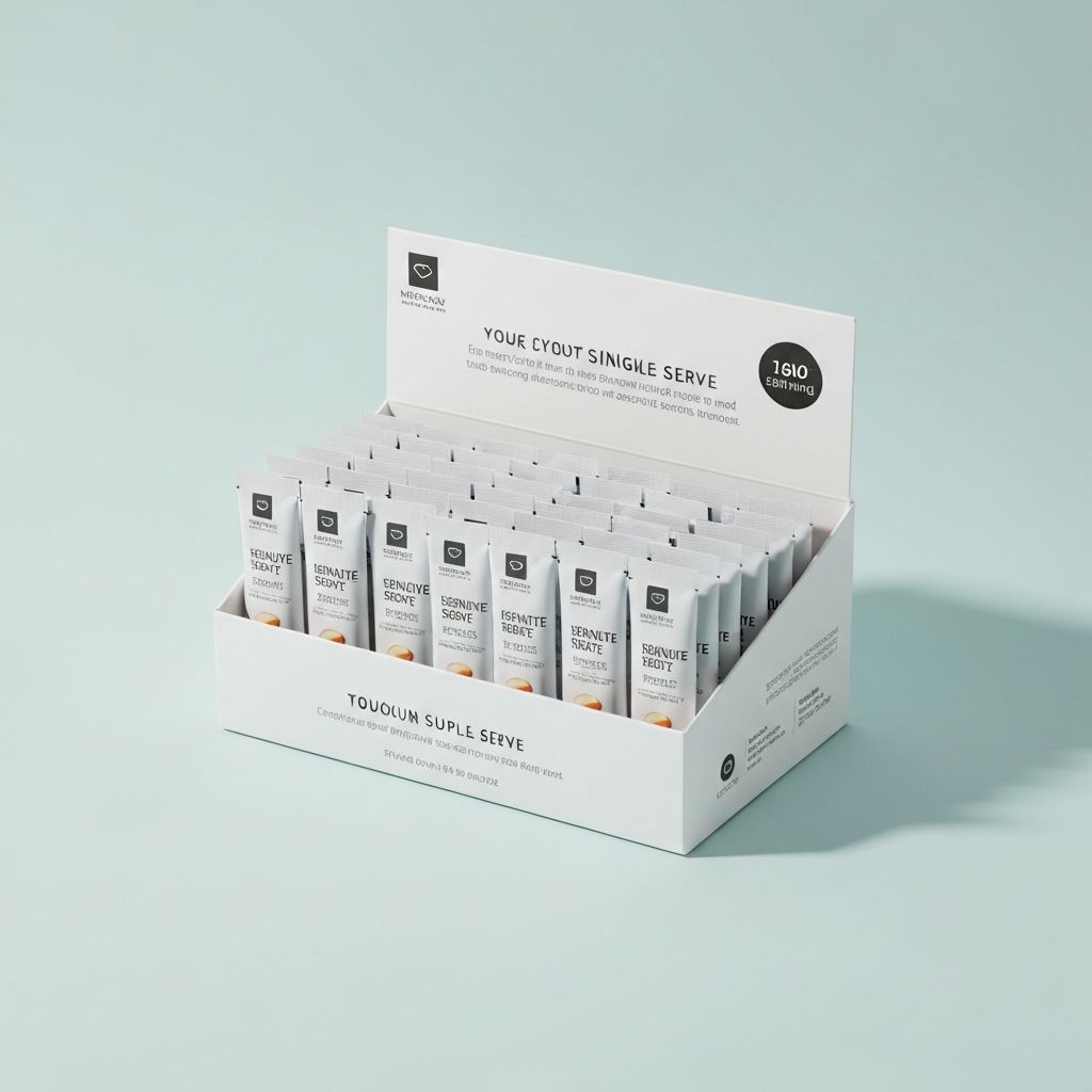 Single-serve sachets in display box