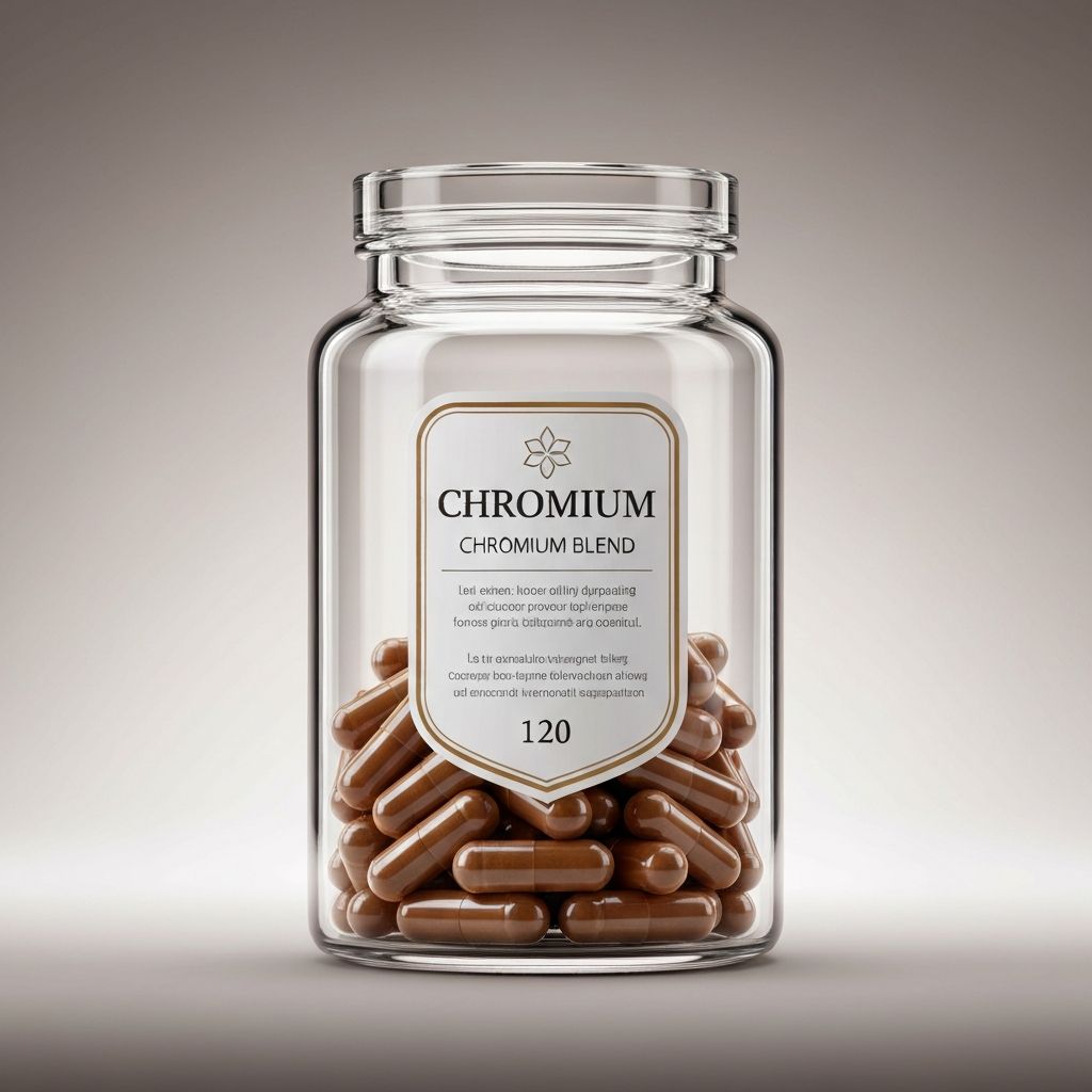 Chromium capsule blend in premium glass jar